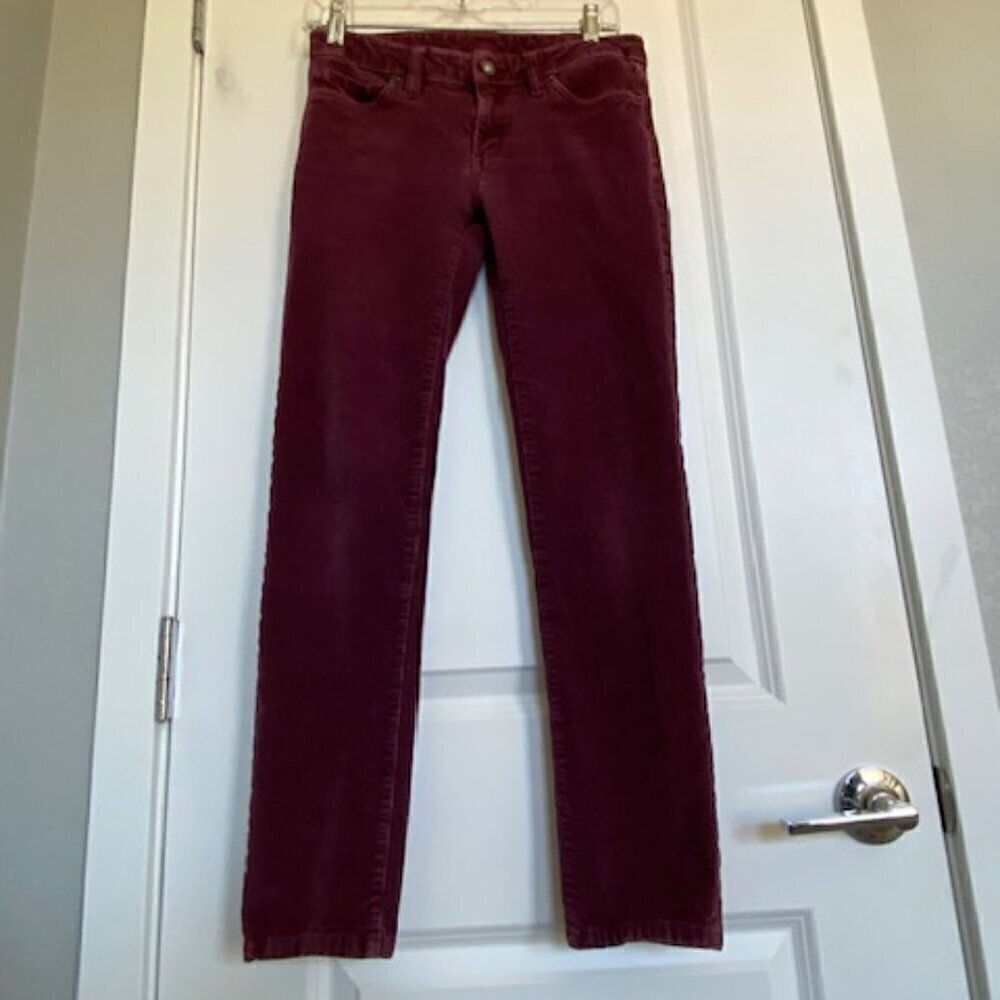 PATAGONIA Cotton Corduroy Slim Pants Jeans Burgundy 27 - Picture 4 of 15